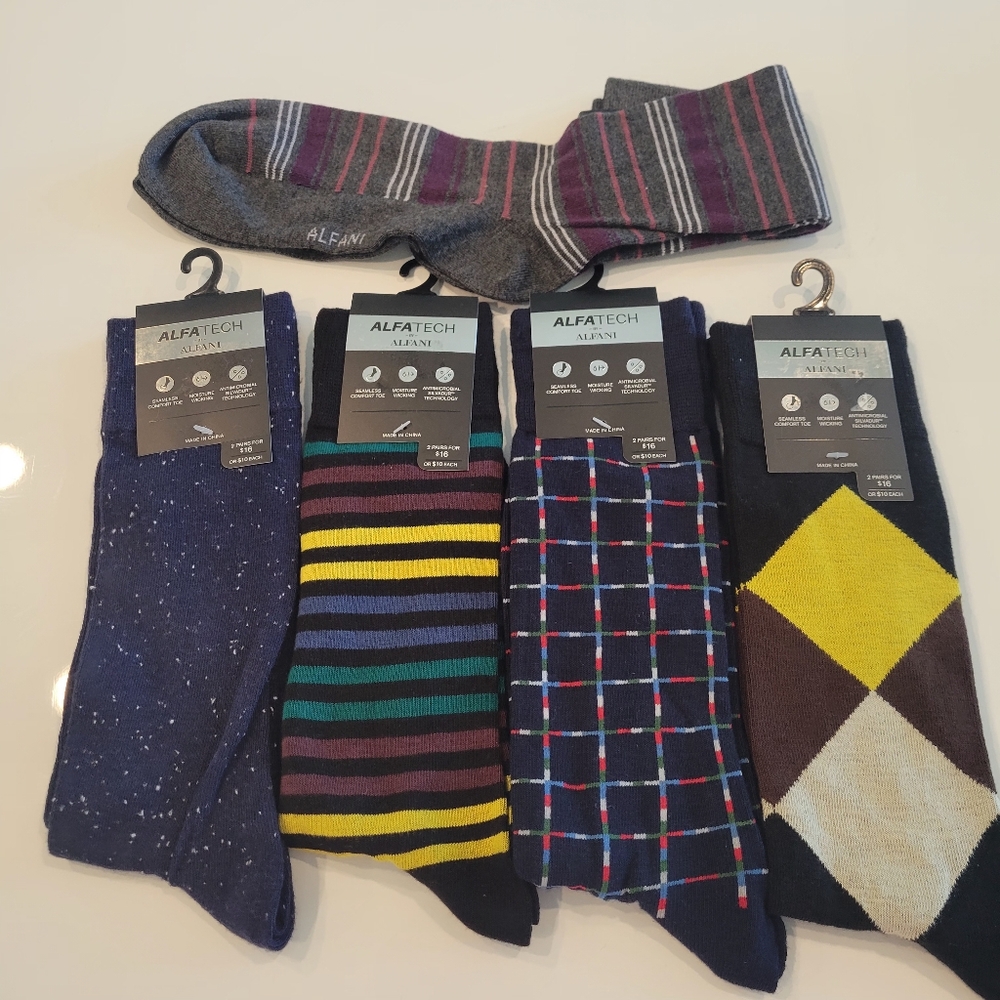 ALFA-TECH by ALFANI 5 - Pairs Dress Socks